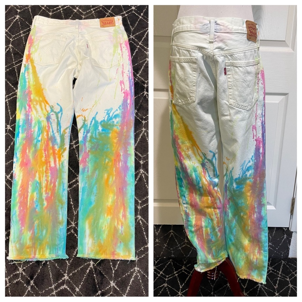 Levi’s tie dye 501 jeans